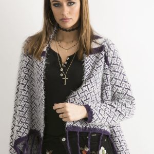 Wholesale Purple sweater with fringes