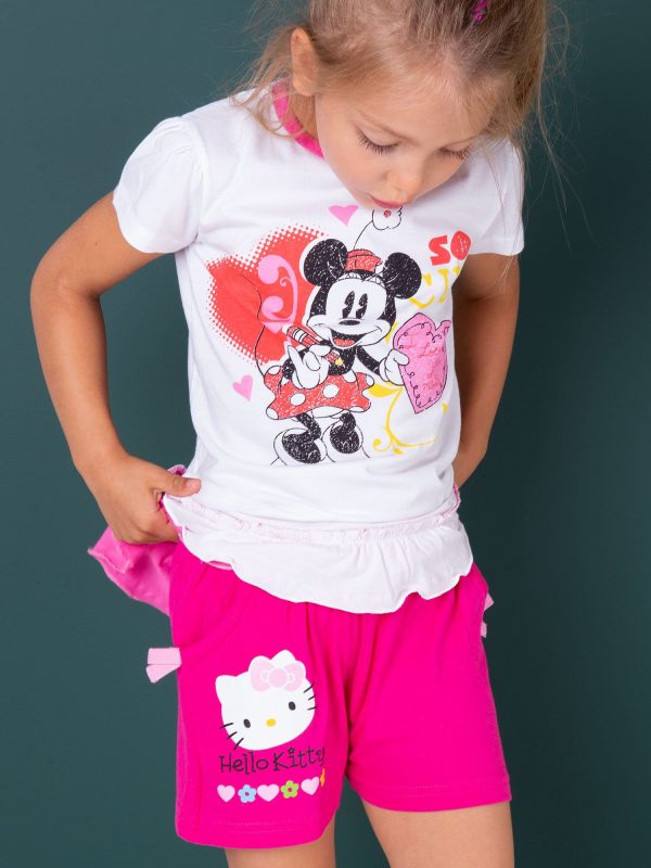 Wholesale HELLO KITTY Fuchsia shorts for girl