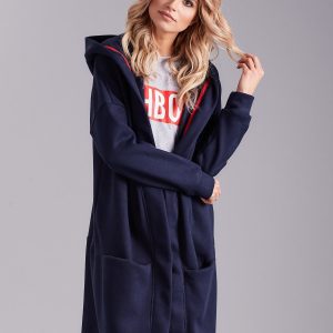 Wholesale Navy blue sweatshirt cover with hood