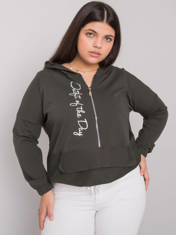 Wholesale Dark khaki plus size sweatshirt Kaylee