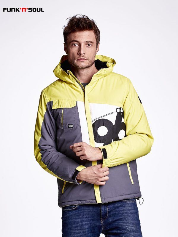 Wholesale Men's yellow outdoor jacket FUNK N SOUL