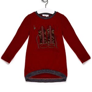 Wholesale Sweater for girl with camo print red