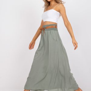 Wholesale Khaki boho viscose maxi skirt OCH BELLA