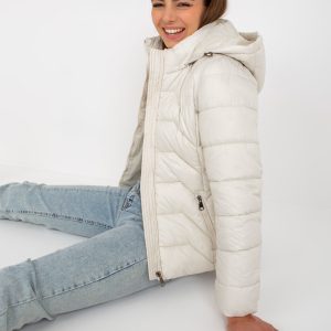 Wholesale Light beige women's transition jacket with quilting