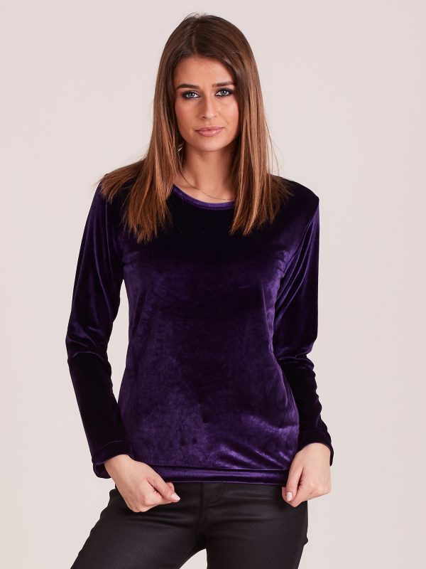 Wholesale Velvet sweatshirt for women purple