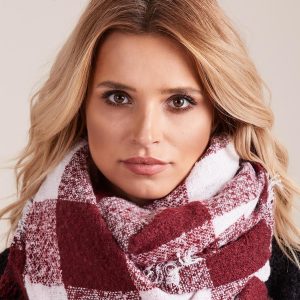 Wholesale Burgundy plaid scarf