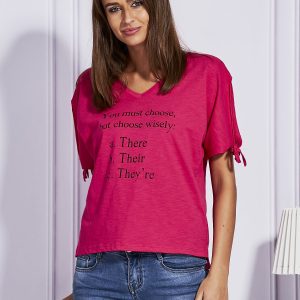 Wholesale Dark pink t-shirt YOU MUST CHOOSE