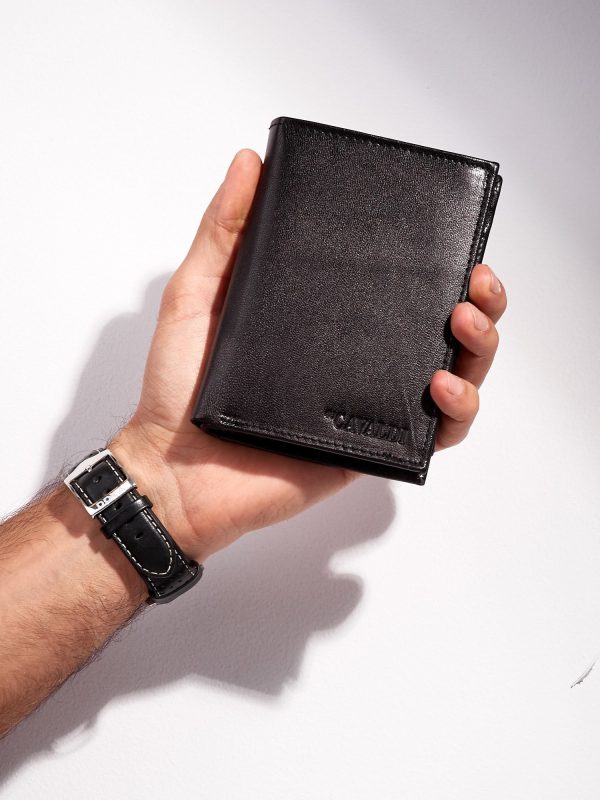 Wholesale Black Vertical Men's Open Wallet