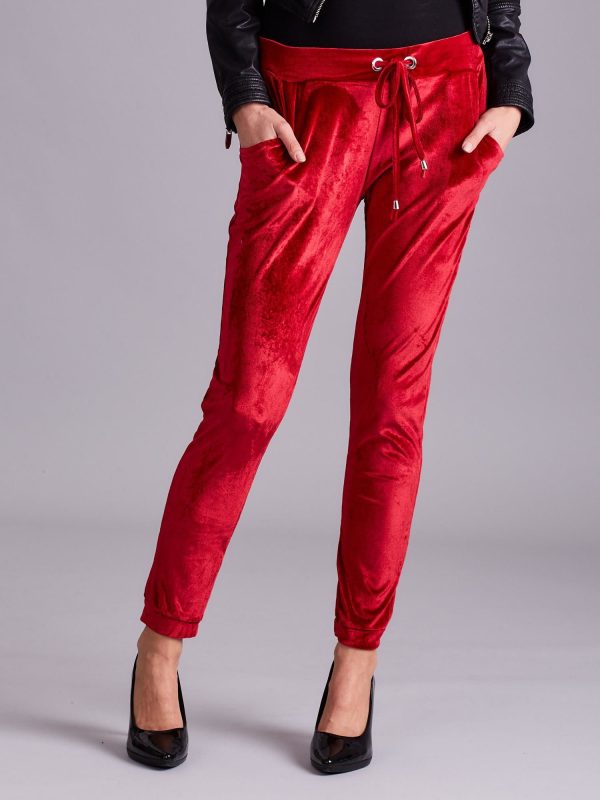 Wholesale Burgundy velvet pants