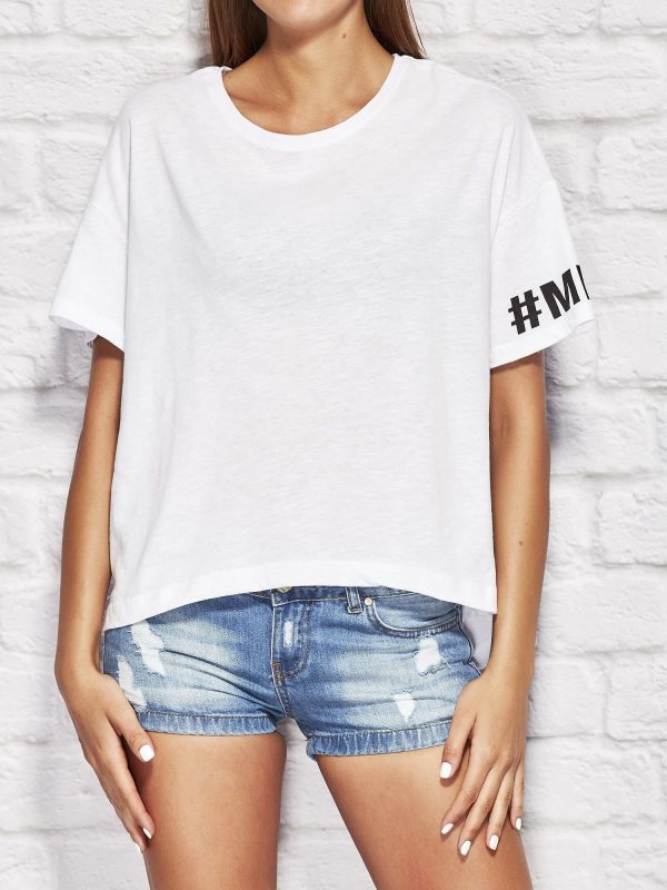 Wholesale White oversize t-shirt with print