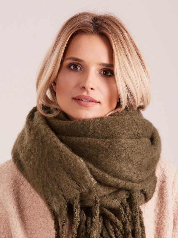 Wholesale Green Knitted Scarf