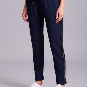 Wholesale Dark blue trousers with stripes