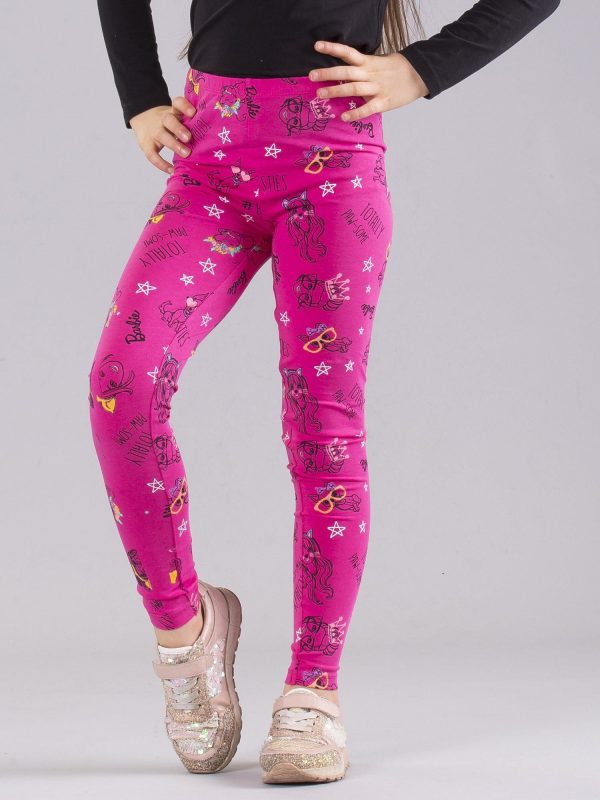 Wholesale Pink girl leggings BARBIE in cats and doggies