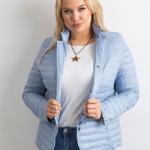 Wholesale Light Blue Plus Size Transitional Jacket