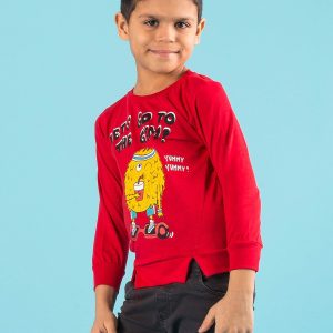 Wholesale Red blouse for boy made of cotton