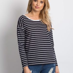 Wholesale Navy blue striped blouse