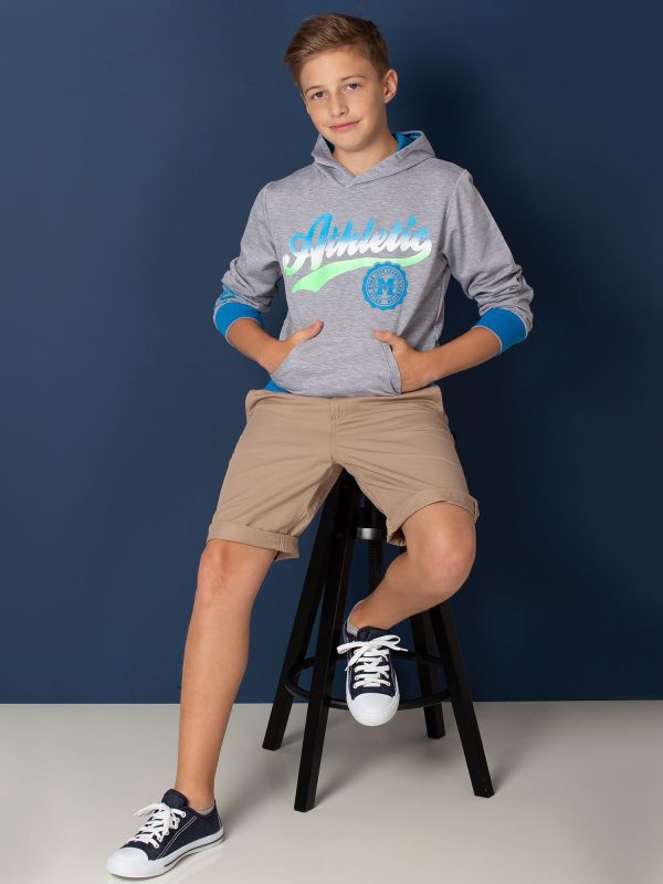 Wholesale Grey boy's sweatshirt with sports print