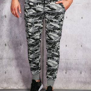 Wholesale Men's sweatpants in military print grey