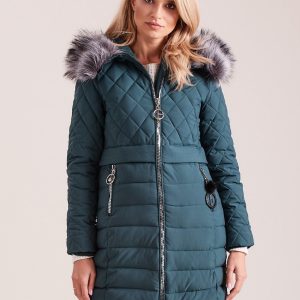 Wholesale Green Quilted Winter Jacket