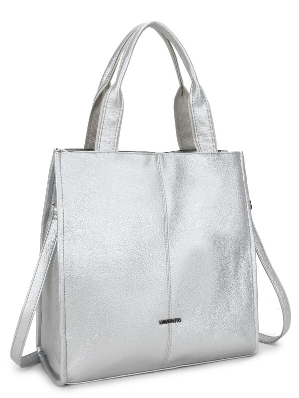 Wholesale Silver capacious shopper bag LUIGISANTO