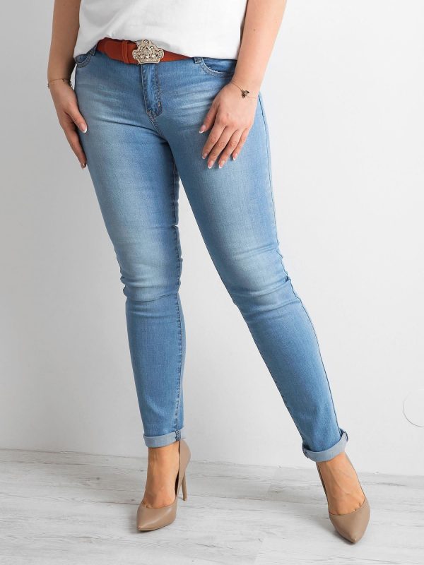 Wholesale Blue slim fit jeans PLUS SIZE