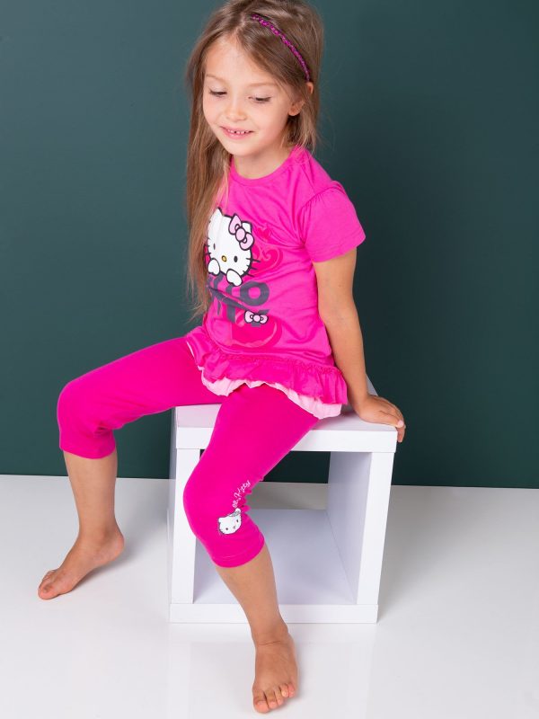 Wholesale HELLO KITTY Pink leggings for girl