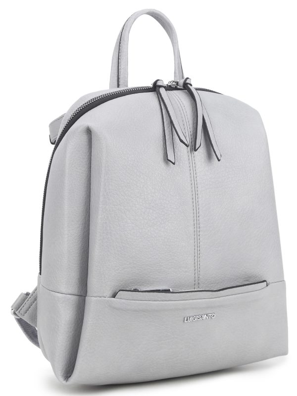 Wholesale Grey backpack with outer pocket LUIGISANTO