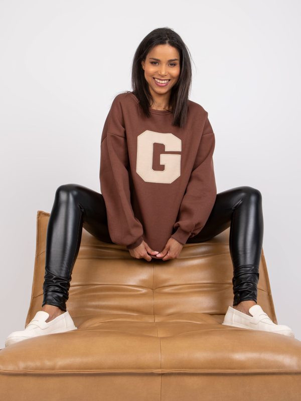 Wholesale Dark Brown Severine Cotton Sweatshirt