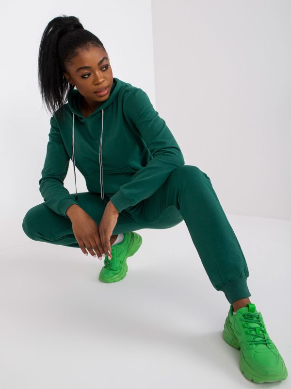 Wholesale Dark green tracksuit set with Mariami pockets