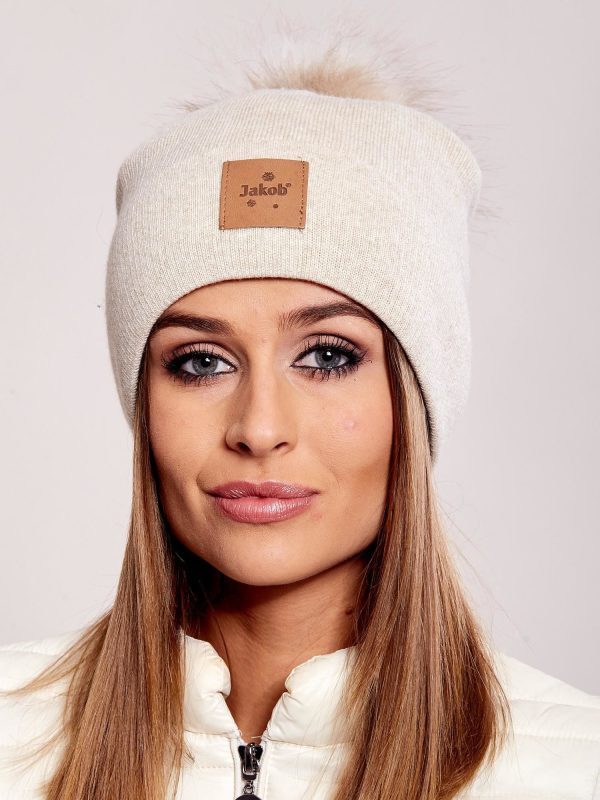 Wholesale Light Beige Hat with Patch