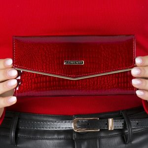 Wholesale Red patent leather wallet