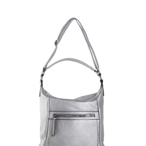 Wholesale Schultertasche aus Oko-Leder for Damen in Silber