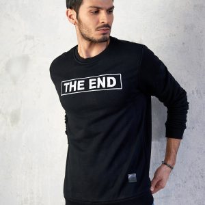 Wholesale Men's sweatshirt with black inscription