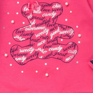 Wholesale Pink blouse for girl with pearls