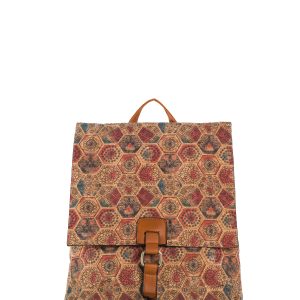 Wholesale Pink Patterned Cork Backpack