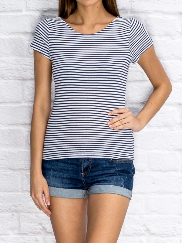 Wholesale Blue striped t-shirt