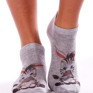 Wholesale Gray Printed Socks