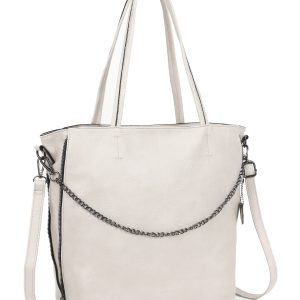 Wholesale APRICOT SHOPPER BAG WITH LUIGISANTO ADJUSTABLE STRAP