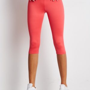 Wholesale Short lightly insulated dark coral sports leggings