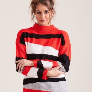 Wholesale Red Patterned Sweater