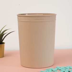 Wholesale Cocoa pastel trash can with bag holder