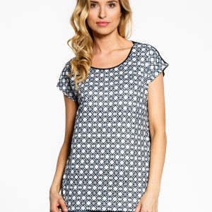 Wholesale Black and white op-art t-shirt