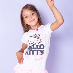 Wholesale White tunic for girl HELLO KITTY