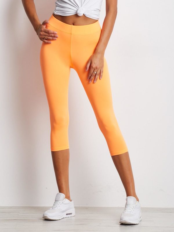 Wholesale Short thin sports leggings fluo orange