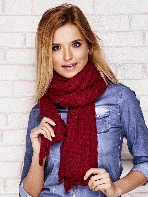 Wholesale Fuchsia openwork scarf