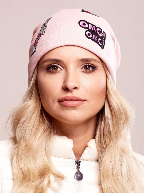 Wholesale Pink hat with stripes