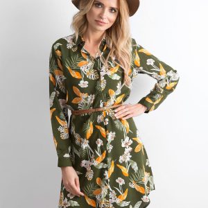 Wholesale Khaki floral dress