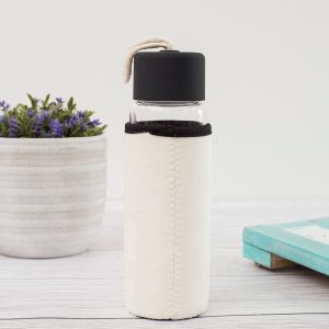Wholesale White Glass Bottle in Pouch