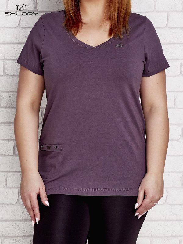 Wholesale Graphite t-shirt with pocket PLUS SIZE