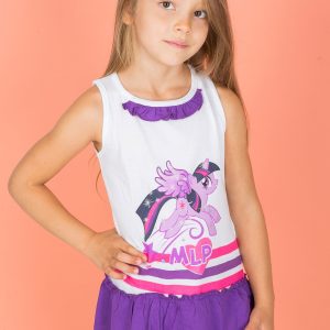 Wholesale White and purple tunic for girl MY LITTLE PONY